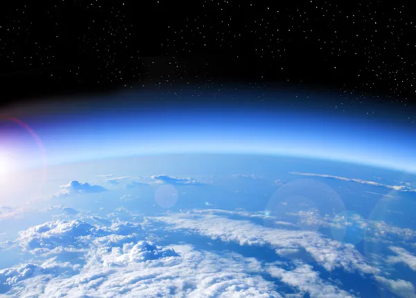 Camadas da atmosfera terrestre com representação visual